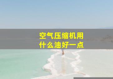 空气压缩机用什么油好一点