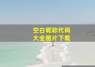 空白昵称代码大全图片下载