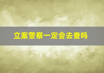 立案警察一定会去查吗