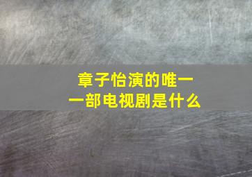 章子怡演的唯一一部电视剧是什么