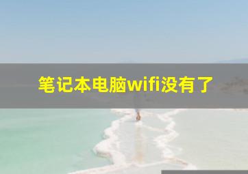 笔记本电脑wifi没有了