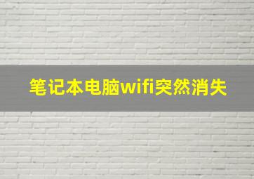 笔记本电脑wifi突然消失