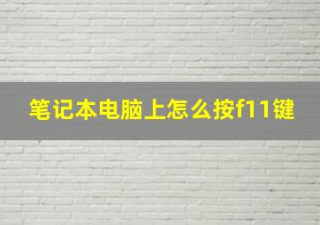 笔记本电脑上怎么按f11键