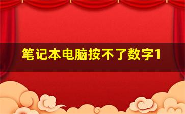 笔记本电脑按不了数字1