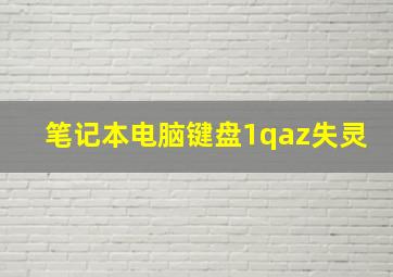 笔记本电脑键盘1qaz失灵