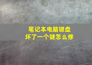 笔记本电脑键盘坏了一个键怎么修