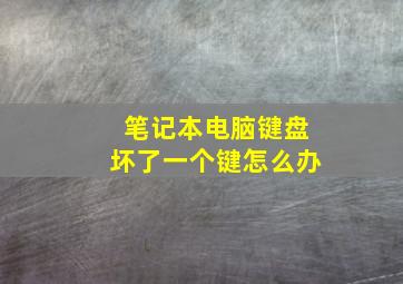 笔记本电脑键盘坏了一个键怎么办