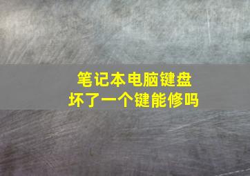 笔记本电脑键盘坏了一个键能修吗