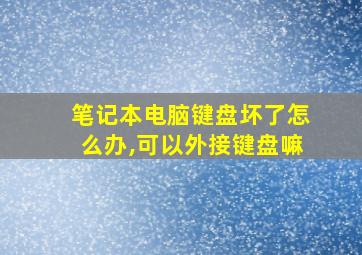 笔记本电脑键盘坏了怎么办,可以外接键盘嘛