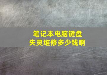 笔记本电脑键盘失灵维修多少钱啊