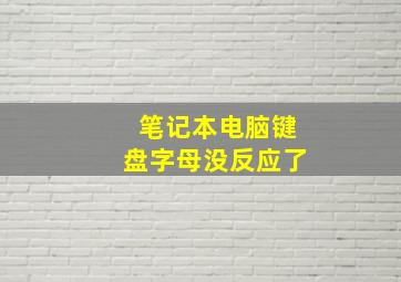 笔记本电脑键盘字母没反应了