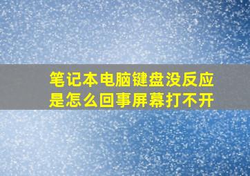 笔记本电脑键盘没反应是怎么回事屏幕打不开