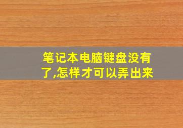 笔记本电脑键盘没有了,怎样才可以弄出来