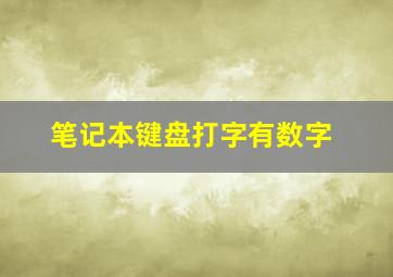 笔记本键盘打字有数字