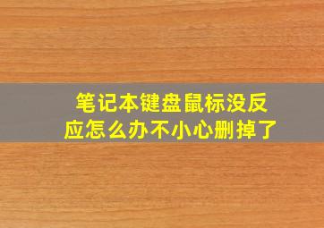 笔记本键盘鼠标没反应怎么办不小心删掉了