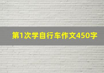 第1次学自行车作文450字