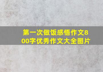 第一次做饭感悟作文800字优秀作文大全图片