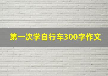 第一次学自行车300字作文