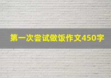 第一次尝试做饭作文450字