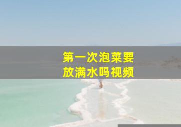 第一次泡菜要放满水吗视频