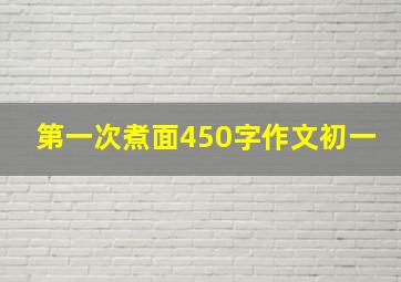 第一次煮面450字作文初一