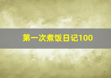 第一次煮饭日记100