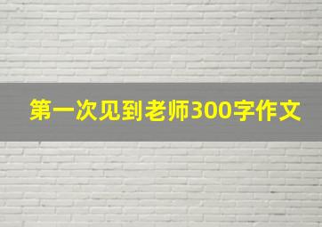 第一次见到老师300字作文