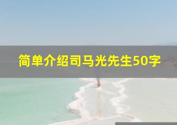 简单介绍司马光先生50字