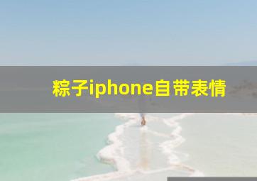 粽子iphone自带表情