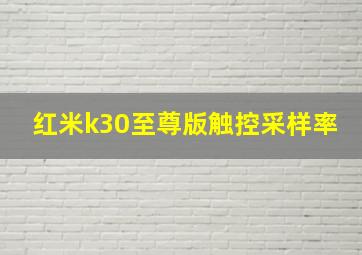 红米k30至尊版触控采样率