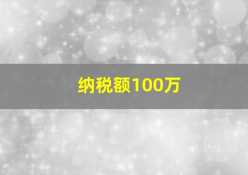 纳税额100万