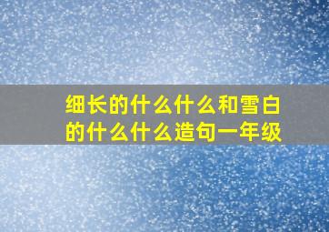 细长的什么什么和雪白的什么什么造句一年级