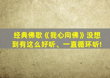 经典佛歌《我心向佛》没想到有这么好听、一直循环听!