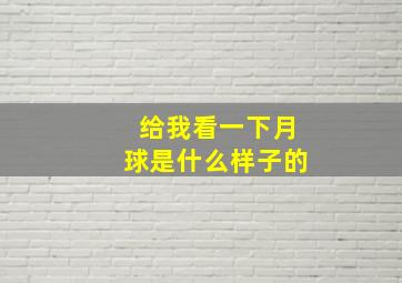 给我看一下月球是什么样子的