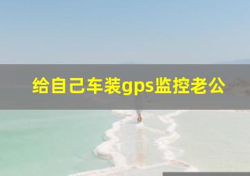 给自己车装gps监控老公