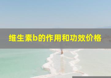 维生素b的作用和功效价格