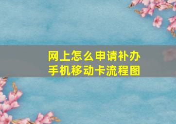 网上怎么申请补办手机移动卡流程图