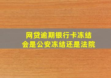 网贷逾期银行卡冻结会是公安冻结还是法院