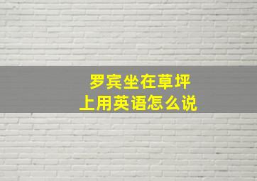 罗宾坐在草坪上用英语怎么说