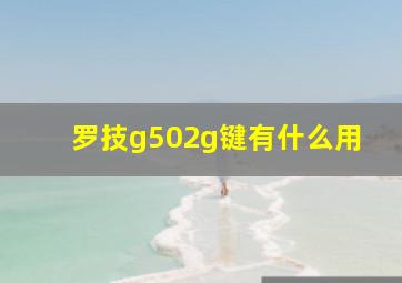 罗技g502g键有什么用