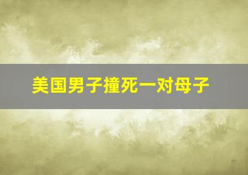 美国男子撞死一对母子