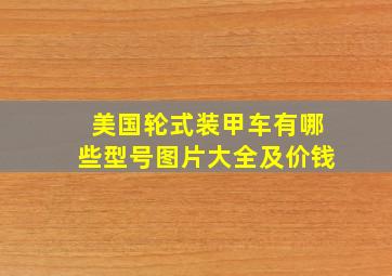 美国轮式装甲车有哪些型号图片大全及价钱