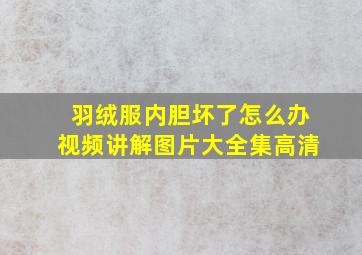 羽绒服内胆坏了怎么办视频讲解图片大全集高清