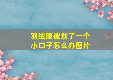 羽绒服被划了一个小口子怎么办图片