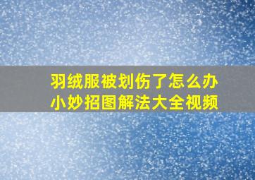 羽绒服被划伤了怎么办小妙招图解法大全视频