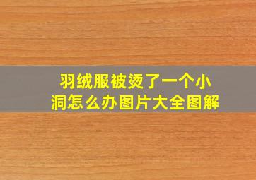 羽绒服被烫了一个小洞怎么办图片大全图解