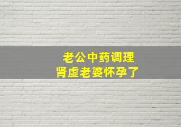 老公中药调理肾虚老婆怀孕了