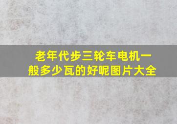 老年代步三轮车电机一般多少瓦的好呢图片大全