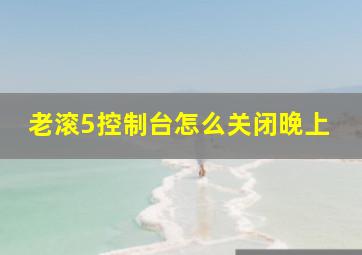 老滚5控制台怎么关闭晚上