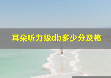 耳朵听力级db多少分及格